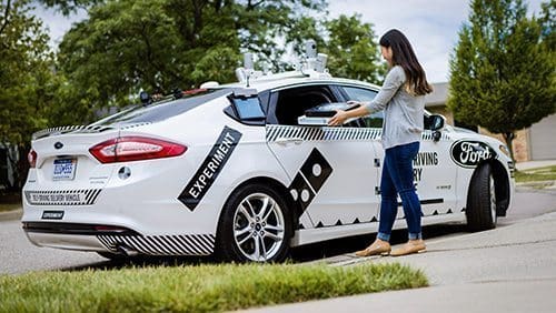 Driverless pizza delivery, at – or near – your doorstep Driverless pizza delivery, at – or near – your doorstep