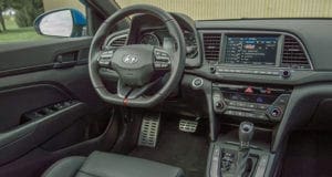 Things that distinguish the Hyundai Elantra GT N Line include a tasteful leather interior, with well-designed front seats. There are heated and ventilated front seats and a heated steering wheel