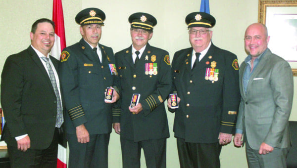 Firefighters honoured with service awards