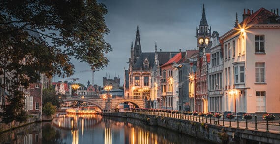 Ghent, Belgium, a museum of early Flemish architecture Ghent, Belgium, a museum of early Flemish architecture