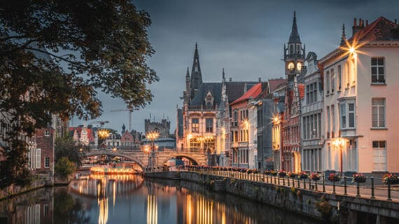 Ghent, Belgium, a museum of early Flemish architecture Ghent, Belgium, a museum of early Flemish architecture