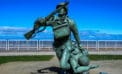 Omaha Beach statue A drive through Normandy is a drive through history
