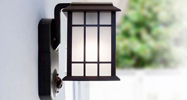 Full-service home security in a smart light fixture