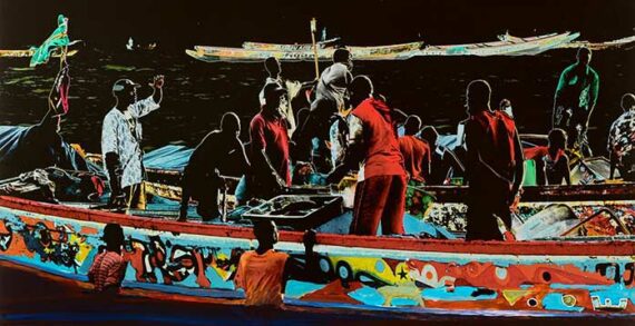 Gilbert Desjardins art - Série Migrations sans frontières Quebec artist bears witness to Africa’s climate migrants