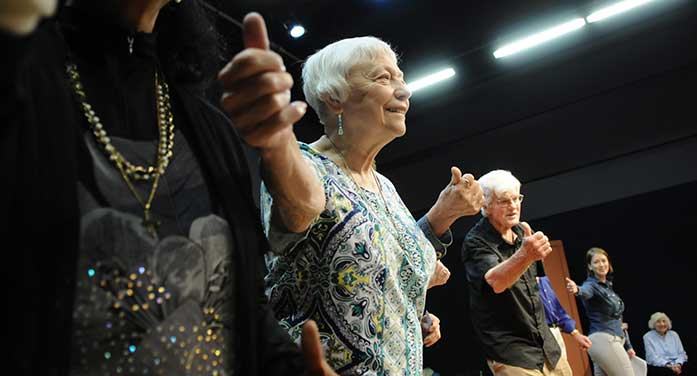 Carlean Fisher performamce GeriActors edmonton senior theatre From stage to sound: seniors’ theatre company turns plays into podcasts