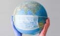 globe global pandemic mask covid-19 No one in the world is safe until everyone is safe